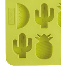 KitchenCraft BarCraft Novelty Silicone Ice Cube Tray With Tropical Shapes - Green