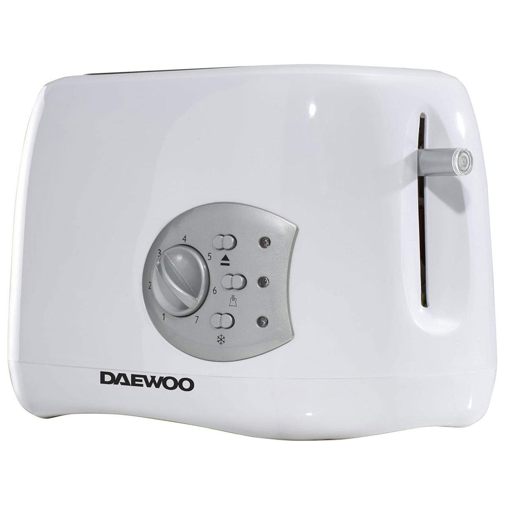 Daewoo Balmoral 2 Slice Toaster with Reheat And Defrost And Browning Control Plastic 800 W - White