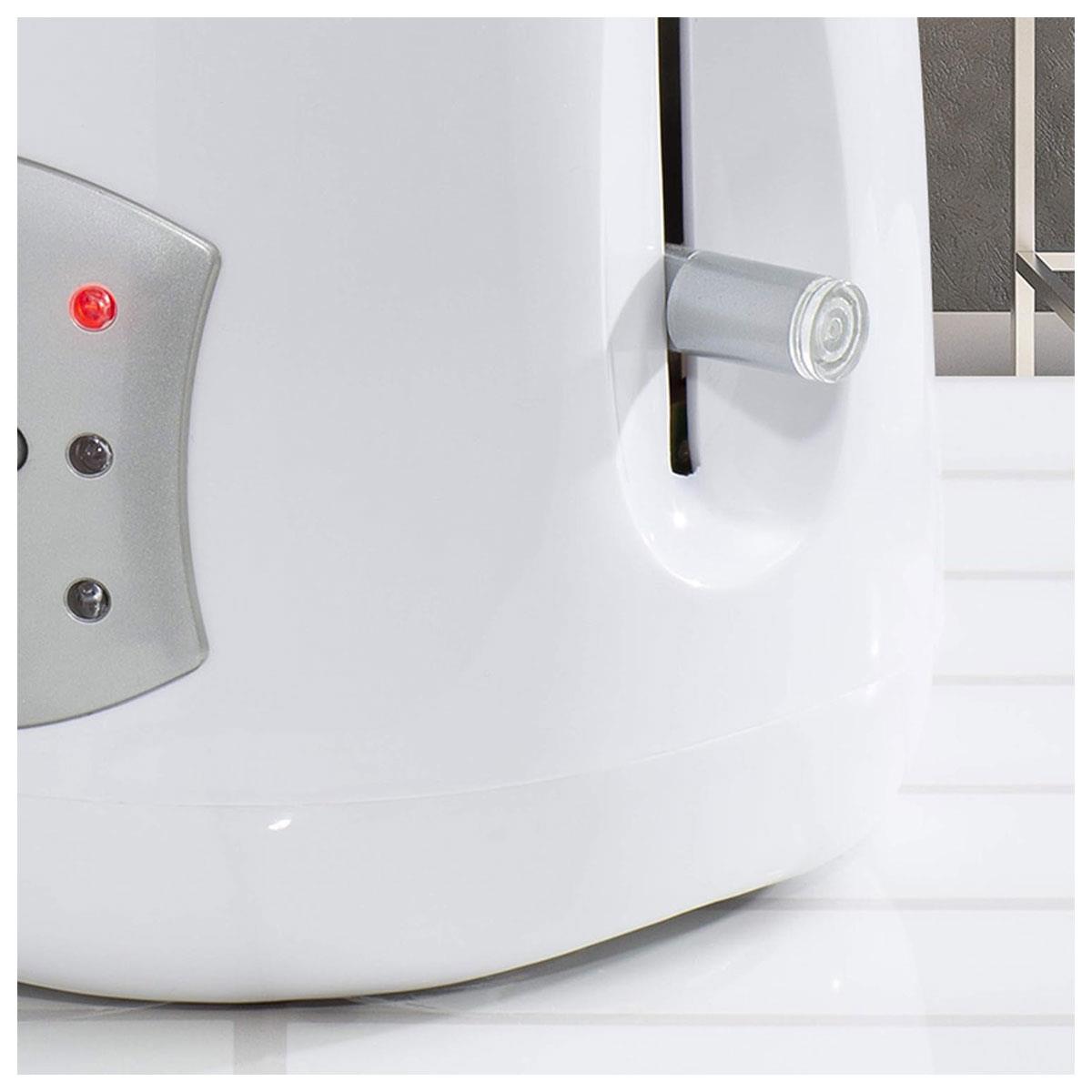 Daewoo Balmoral 2 Slice Toaster with Reheat And Defrost And Browning Control Plastic 800 W - White