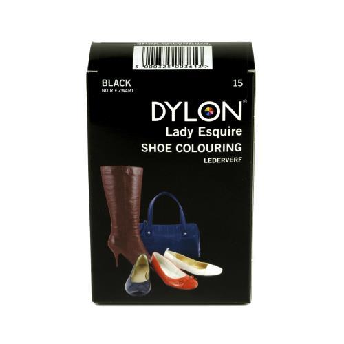 Dylon Lady Esquire Shoe Colouring Dye For Leather And Synthetic Shoes Bags Belts - Black