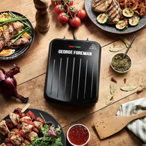George Foreman Small Fit Grill Versatile Griddle Hot Plate And Toastie Machine - Black