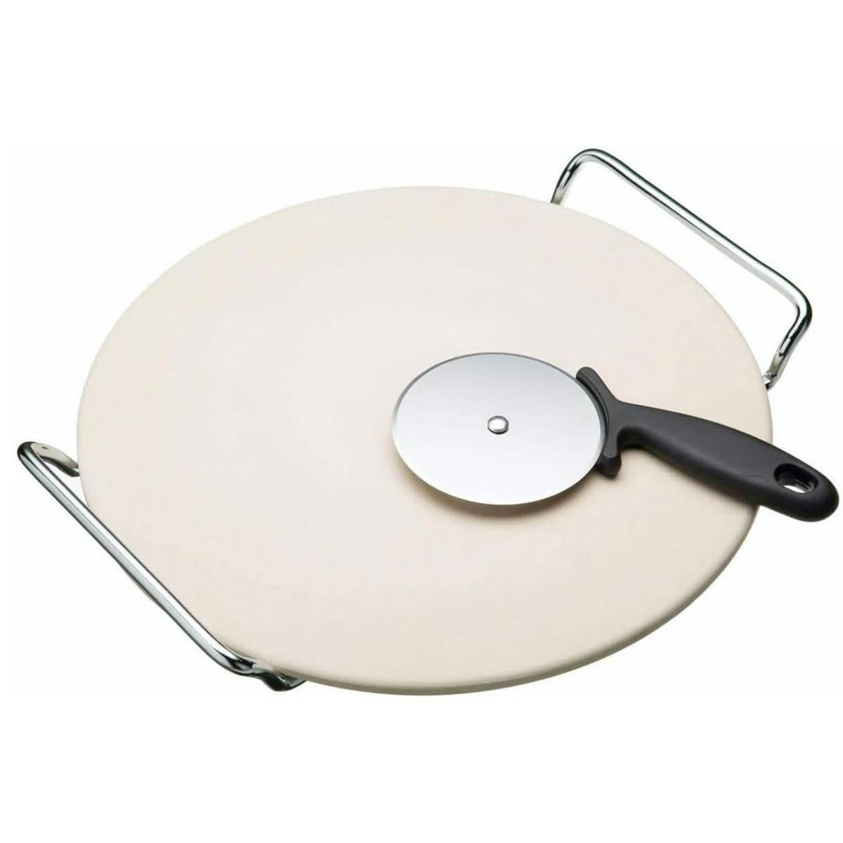 KitchenCraft World of Flavours Italian Pizza Stone Set - 2 Pieces
