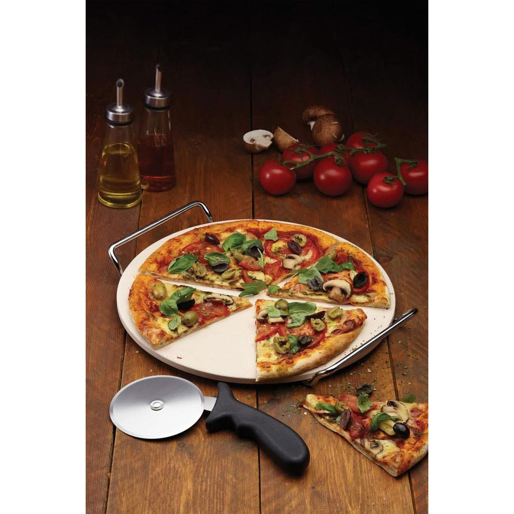 KitchenCraft World of Flavours Italian Pizza Stone Set - 2 Pieces