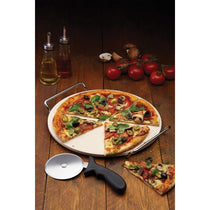 KitchenCraft World of Flavours Italian Pizza Stone Set - 2 Pieces