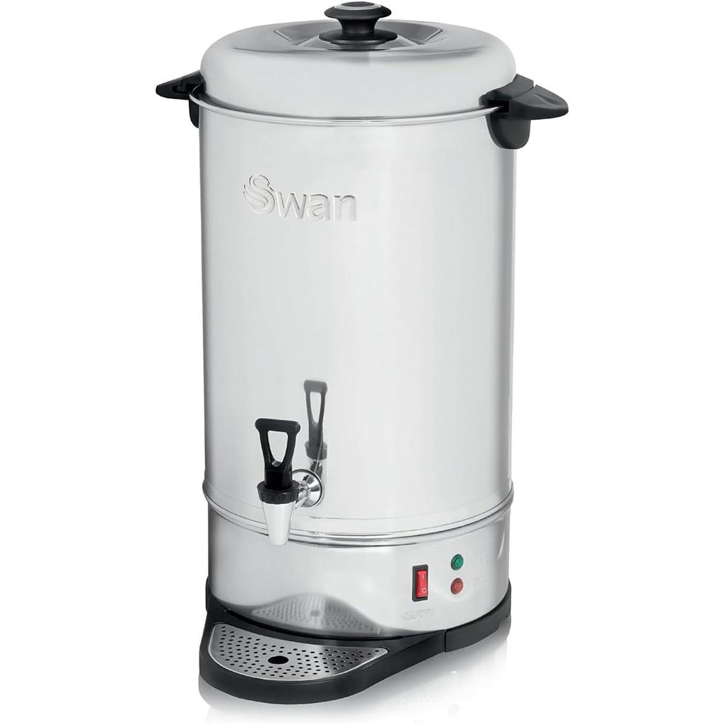 Swan Hot Water Tea Urn 20 Litre Stainless Steel 2200W With Automatic Temperature Control - Silver