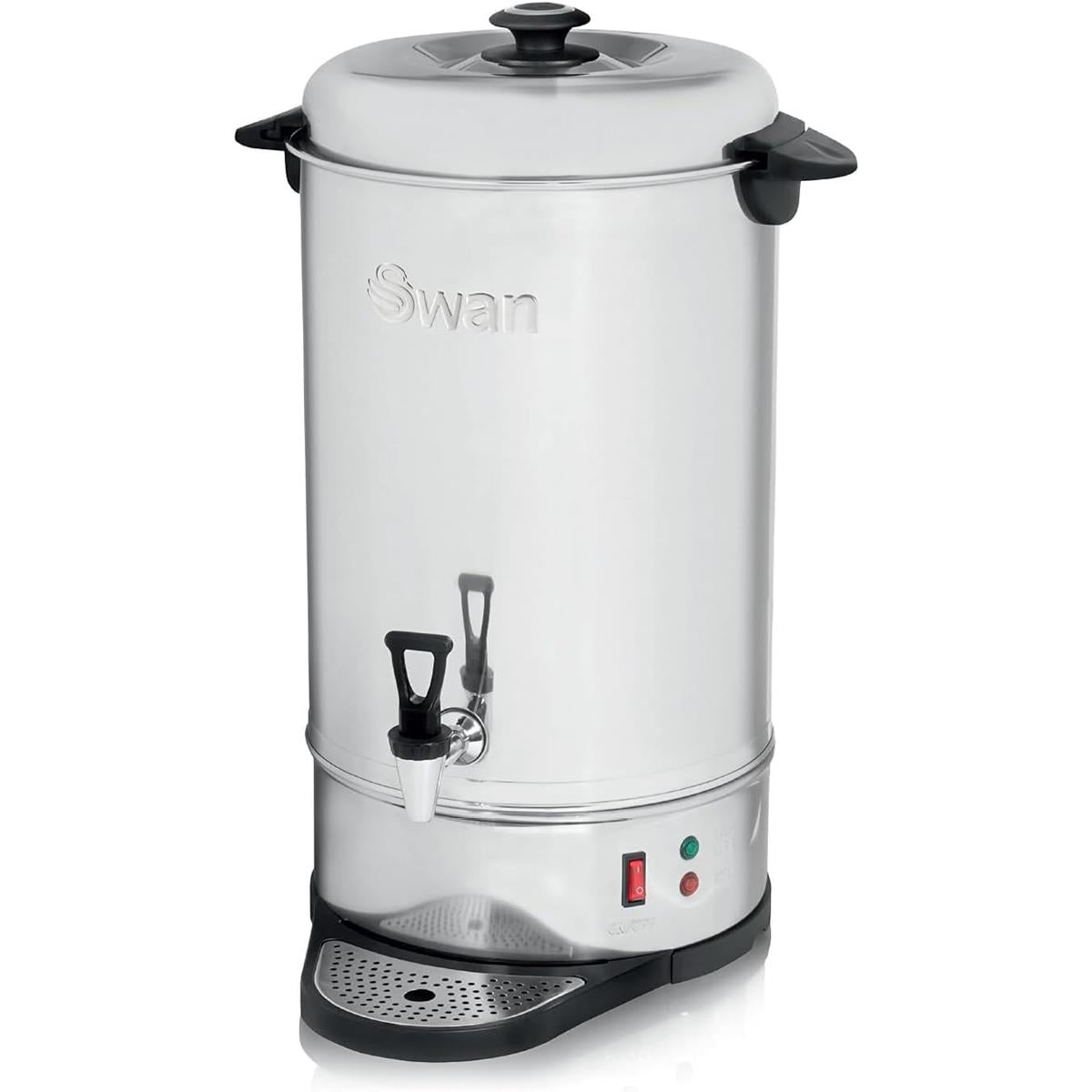 Swan Hot Water Tea Urn 20 Litre Stainless Steel 2200W With Automatic Temperature Control - Silver