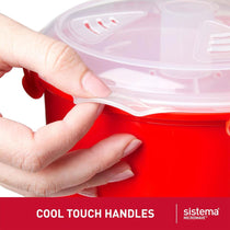 Sistema Microwave Rice Cooker Steamer 2.6 Litre - Red
