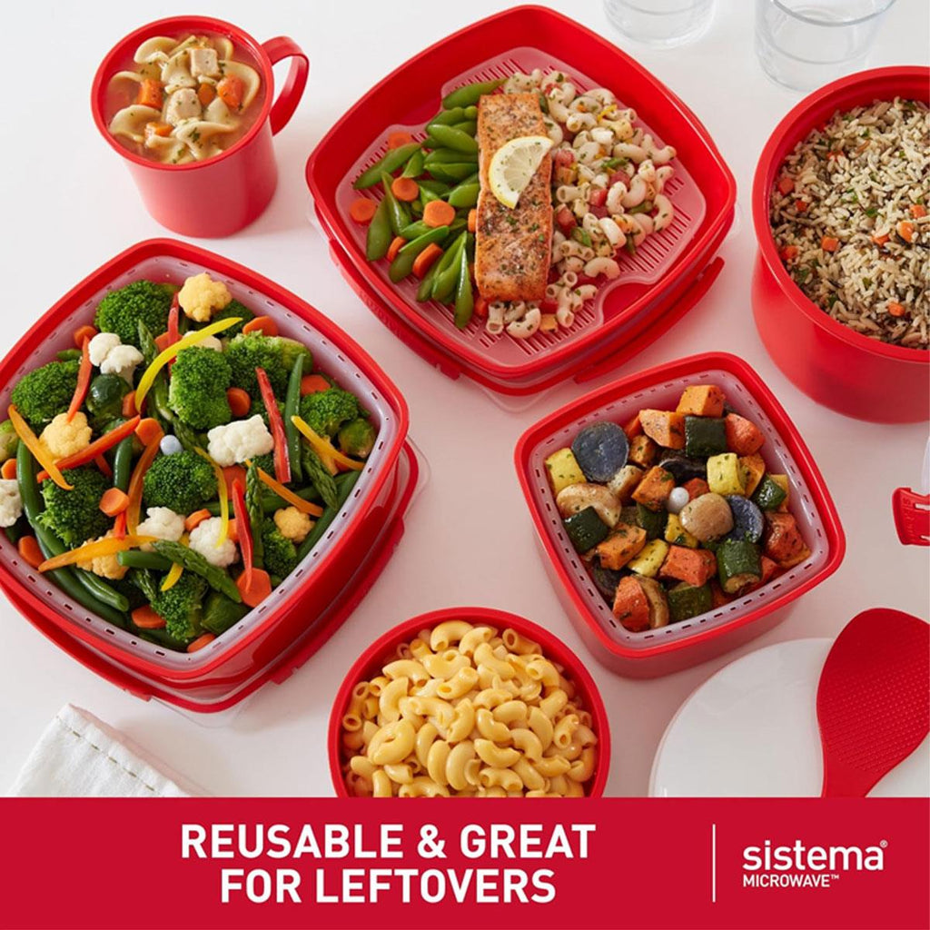 Sistema Microwave Rice Cooker Steamer 2.6 Litre - Red