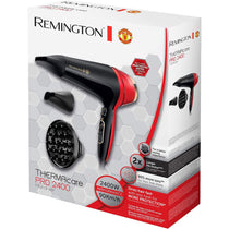 Remington Thermacare Pro 2400 Hair Dryer Manchester United Edition - Black And Red