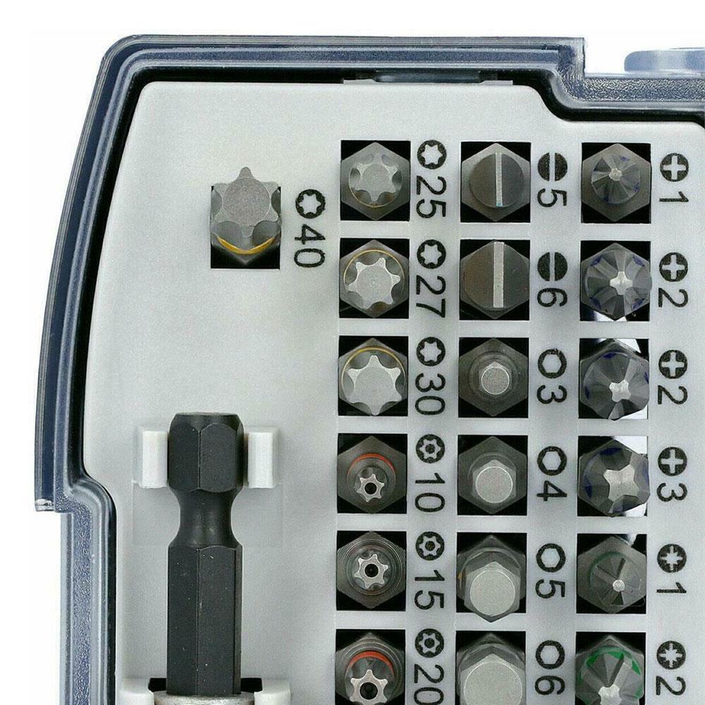 Bosch Extra Hard Screwdriver Bit Set For Rotary Drill And Screwdriver - 32 Piece
