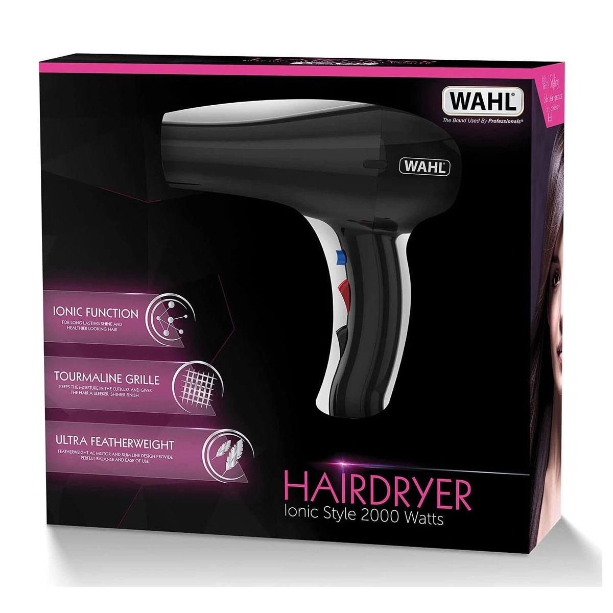 Wahl Ionic Style Hair Dryer 3 Heat And 2 Speed Settings 2000 W - Black