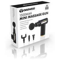 Daewoo Mini Massage Gun With 4 Massage Heads LED Rechargeable 1500mAh - Black