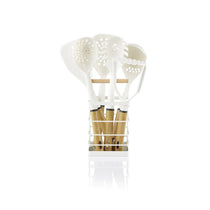 Swan Nordic Utensils 6 Piece Set With Holder - White
