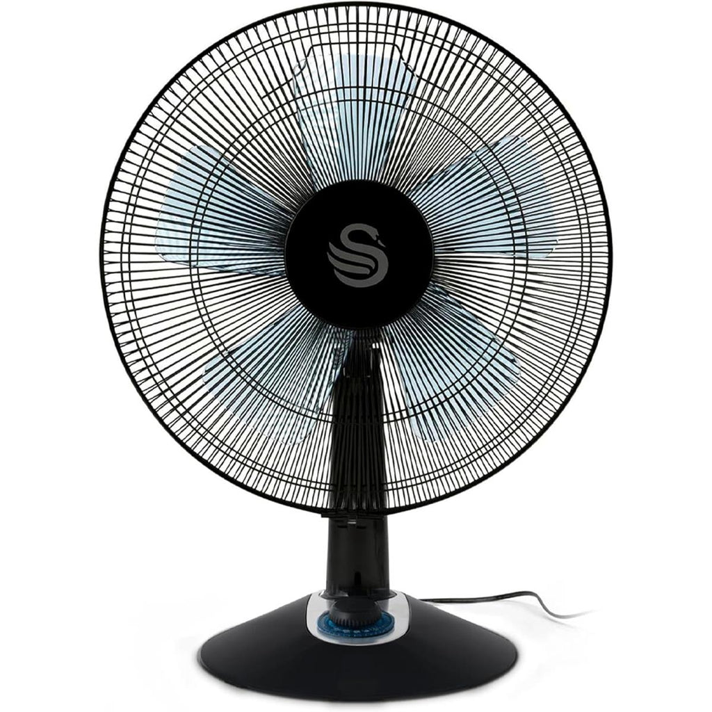 Swan 12 Inch Activair Silence And Turbo Desk Fan With 2 Speeds 60 W - Black