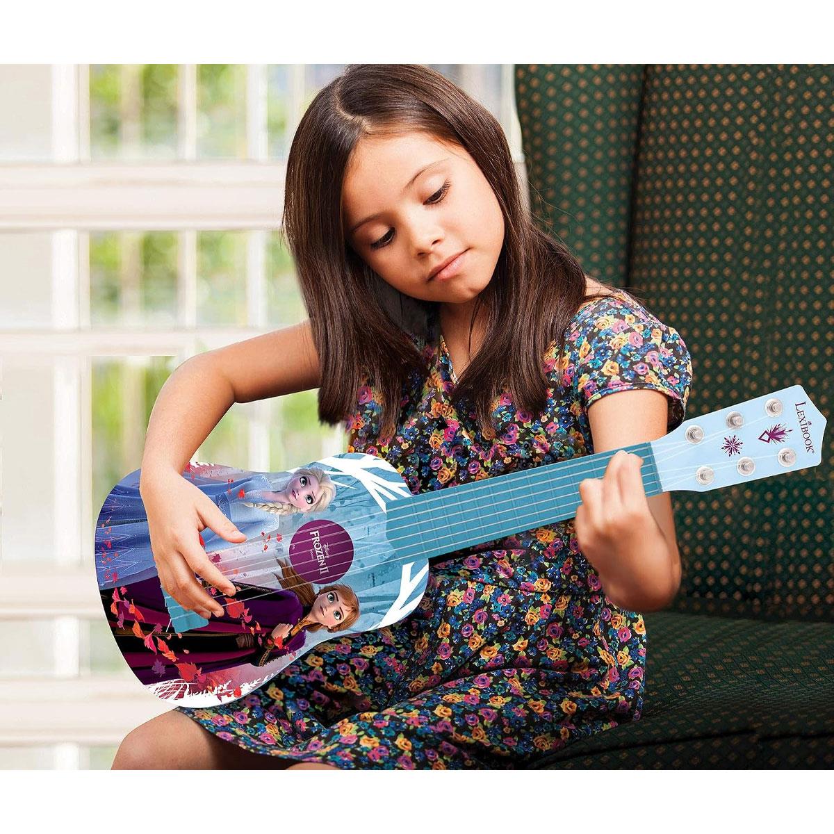 Lexibook Disney Frozen 2 My First Guitar Elsa Anna And Olaf With 6 Nylon Strings - Purple
