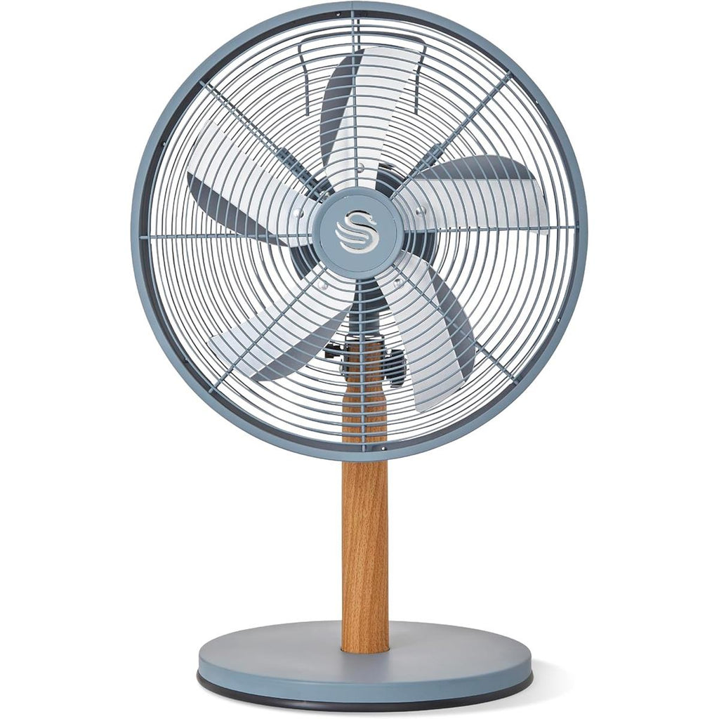 Swan 12 Inch Nordic Desk Fan With 4 Cooling Levels 35 W - Slate Grey