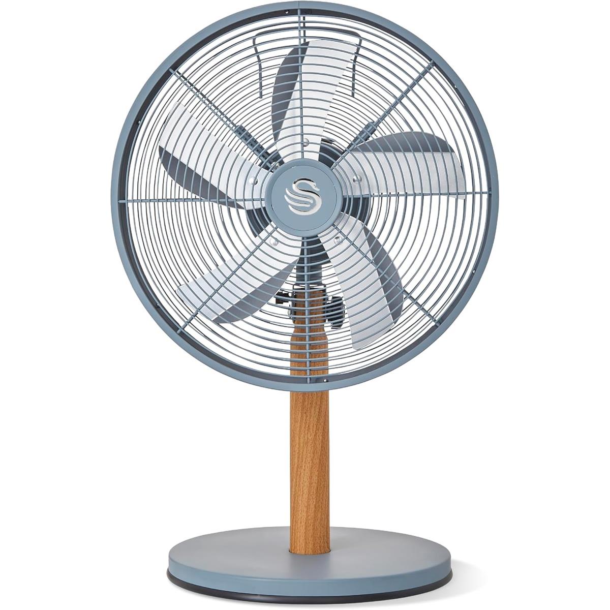 Swan 12 Inch Nordic Desk Fan With 4 Cooling Levels 35 W - Slate Grey