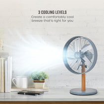 Swan 12 Inch Nordic Desk Fan With 4 Cooling Levels 35 W - Slate Grey