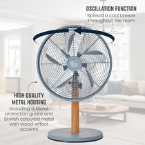 Swan 12 Inch Nordic Desk Fan With 4 Cooling Levels 35 W - Slate Grey