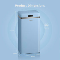 Swan Retro Square Sensor Bin With Infrared Technology Square 45 Litre - Blue