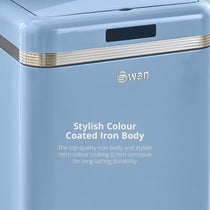 Swan Retro Square Sensor Bin With Infrared Technology Square 45 Litre - Blue