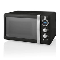 Swan Retro Digital Microwave With 5 Power Levels 800 W 20 Litre - Black