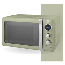 Swan Retro Digital Microwave With 5 Power Levels 800 W 20 Litre - Green