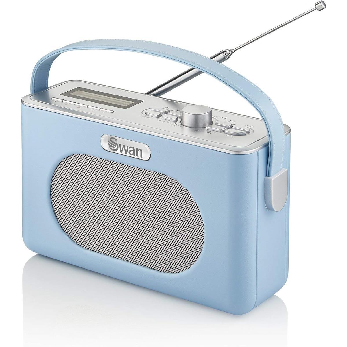 Swan Retro DAB Bluetooth Radio 3W - Blue