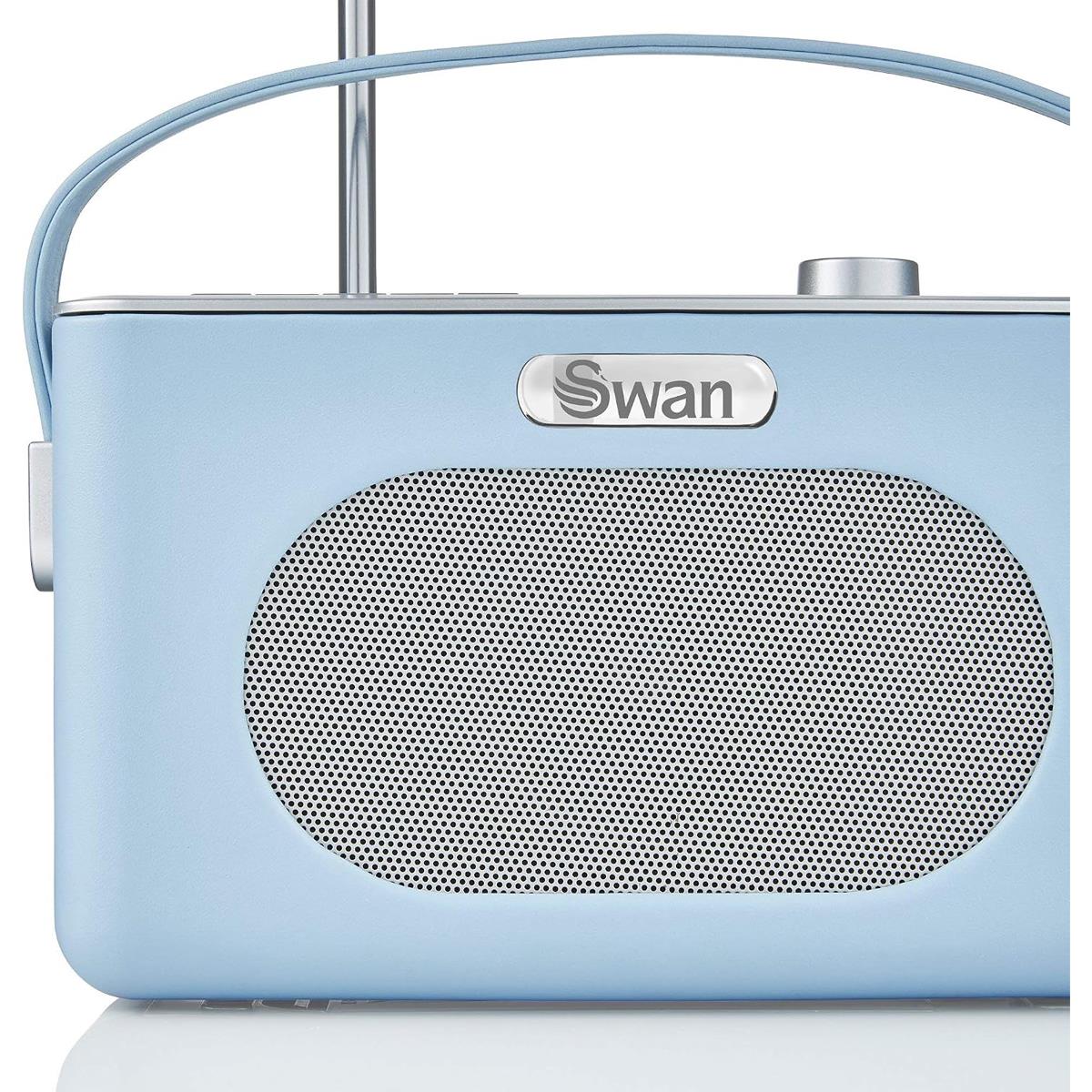 Swan Retro DAB Bluetooth Radio 3W - Blue