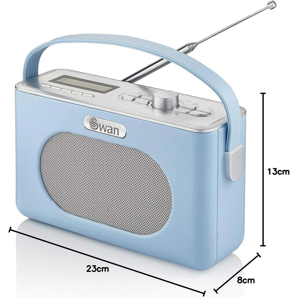 Swan Retro DAB Bluetooth Radio 3W - Blue