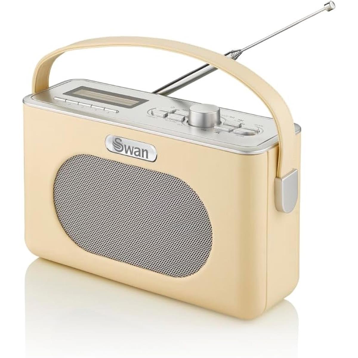 Swan Retro DAB Bluetooth Radio 3W - Cream