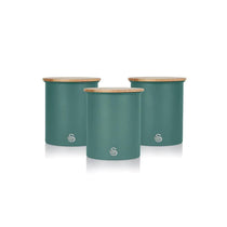 Swan Nordic Sugar Tea Coffee Storage Canisters Set of 3 - Pine Green