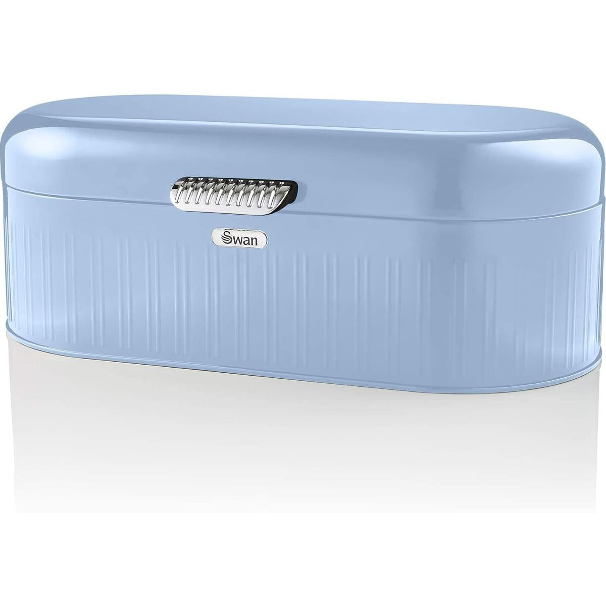 Swan Retro Bread Bin Generous Storage Capacity - Blue