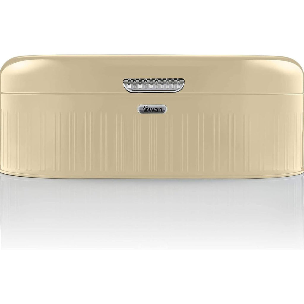 Swan Retro Bread Bin Generous Storage Capacity - Cream