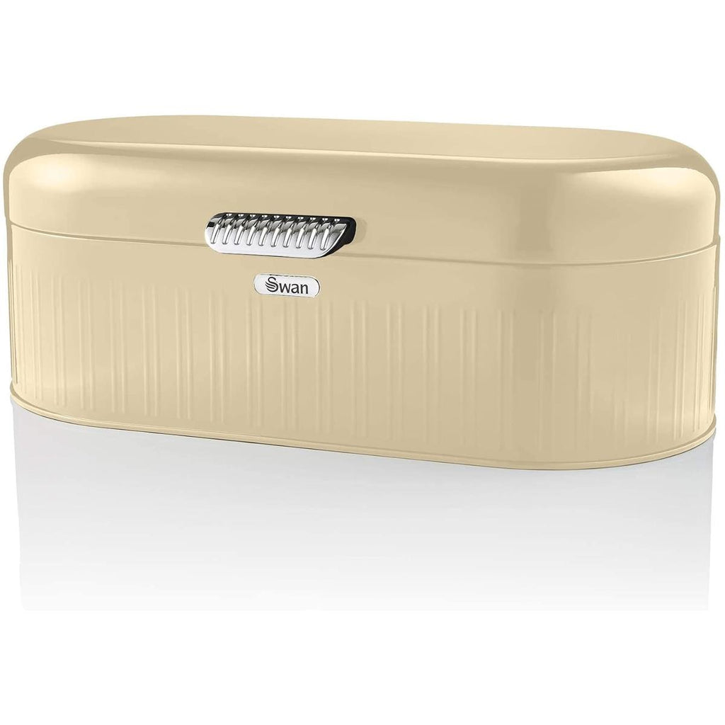 Swan Retro Bread Bin Generous Storage Capacity - Cream