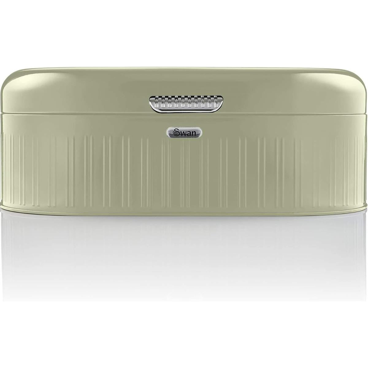 Swan Retro Bread Bin Generous Storage Capacity - Green
