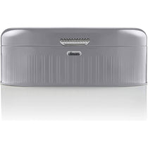 Swan Retro Bread Bin Generous Storage Capacity - Grey