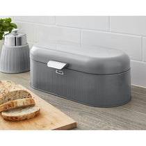 Swan Retro Bread Bin Generous Storage Capacity - Grey