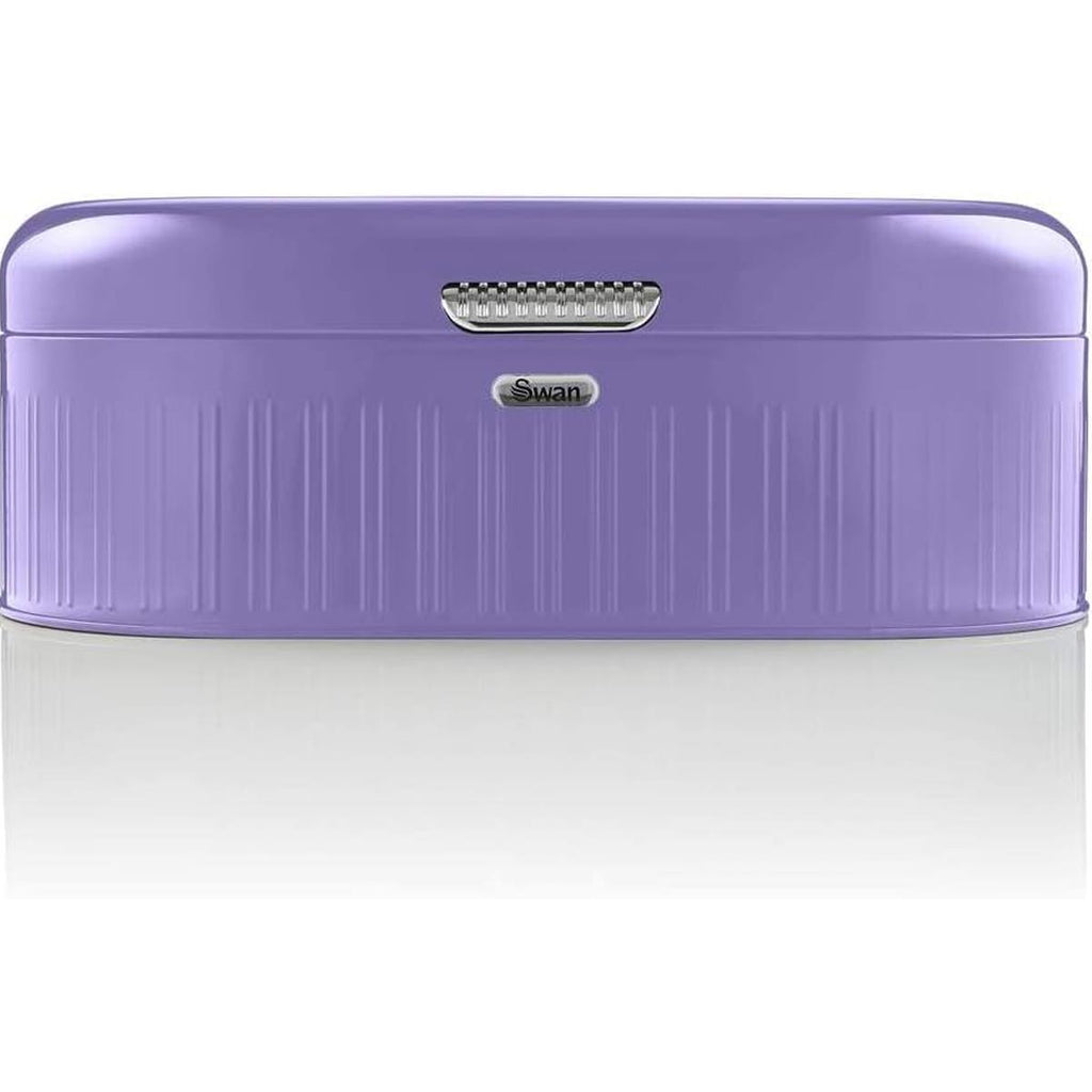 Swan Retro Bread Bin Generous Storage Capacity - Purple
