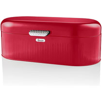Swan Retro Bread Bin Generous Storage Capacity - Red