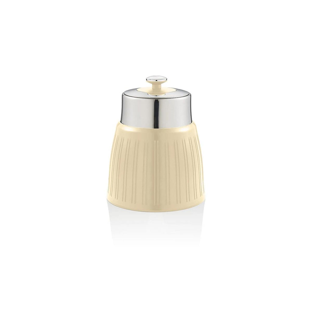 Swan Retro Tea Coffee And Sugar Canisters 1.2 Litre Capacity Set of 3 - Cream
