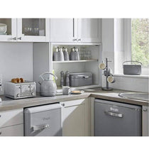 Swan Retro Tea Coffee And Sugar Canisters 1.2 Litre Capacity Set of 3 - Grey