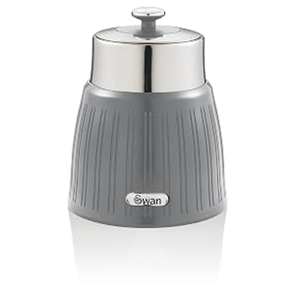 Swan Retro Tea Coffee And Sugar Canisters 1.2 Litre Capacity Set of 3 - Grey
