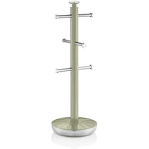 Swan Retro Towel Pole And Mug Tree Set Chrome Stainless Steel - Green
