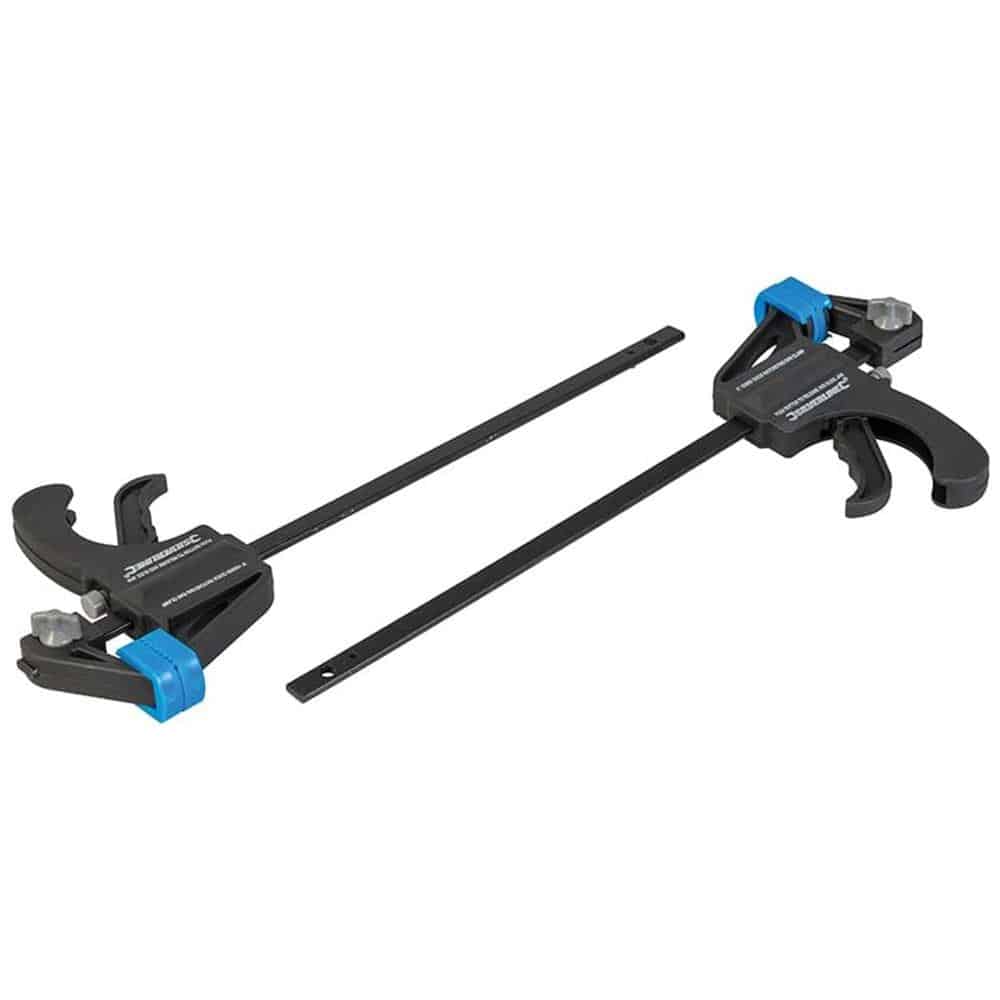 Silverline Mini Clamps 150mm Set of 2 - Blue/Black