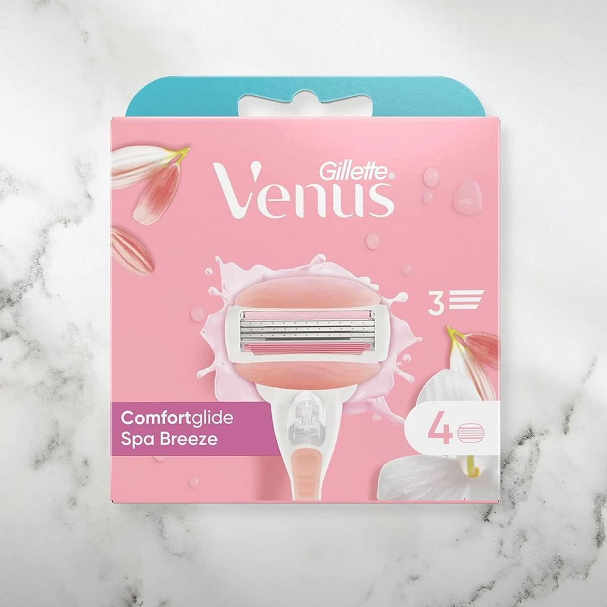 Gillette Venus ComfortGlide Spa Breeze Women Razor Blades - 4 Refill Blades