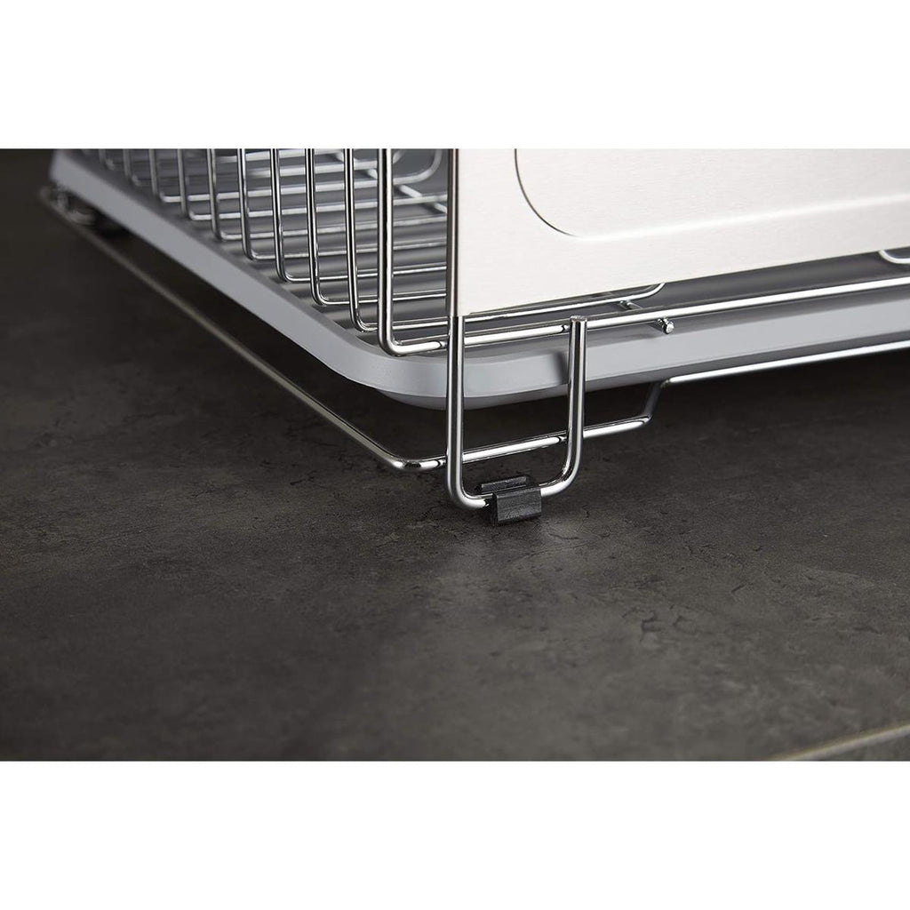 Swan Dish Rack Rust Resistant Dish Drainer With Anti Slip Feet And Drip Tray - Chrome