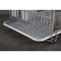 Swan Dish Rack Rust Resistant Dish Drainer With Anti Slip Feet And Drip Tray - Chrome