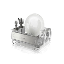 Swan Dish Rack Rust Resistant Dish Drainer With Anti Slip Feet And Drip Tray - Chrome