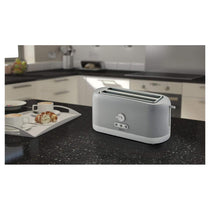 Swan Long Slot 4 Slice Toaster With Variable Browning Control 1400 W - Grey